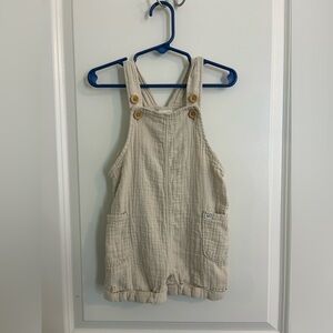 Carters little planet Cream Overalls 18m